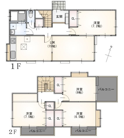 戸建 横浜市港北区仲手原２丁目の間取り