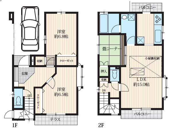 平塚市河内　中古戸建の間取り