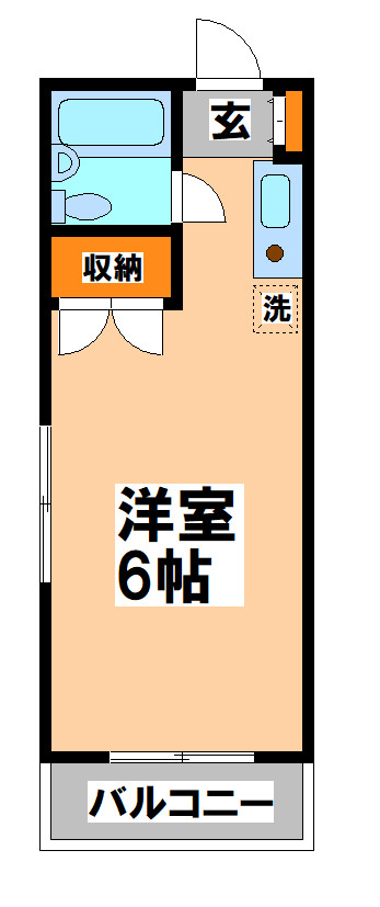 武蔵野市境５丁目のアパートの間取り
