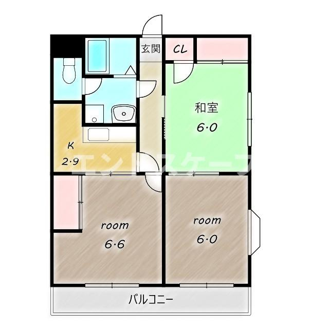 今井マンションの間取り|高崎、前橋のお部屋探しはエンドスケープまで！お客様の理想お聞かせ下さい♪