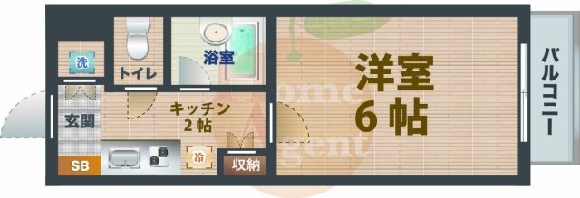 【間取り】 | ルーブル荻窪弐番館 | 1Kのお部屋です。