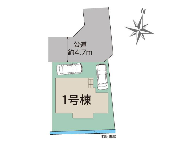 ブルーミングガーデン小倉南区沼南町1丁目　の前面道路含む現地写真|前面道路幅員約4.7メートル