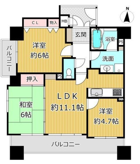 エスリード八尾東本町の間取り