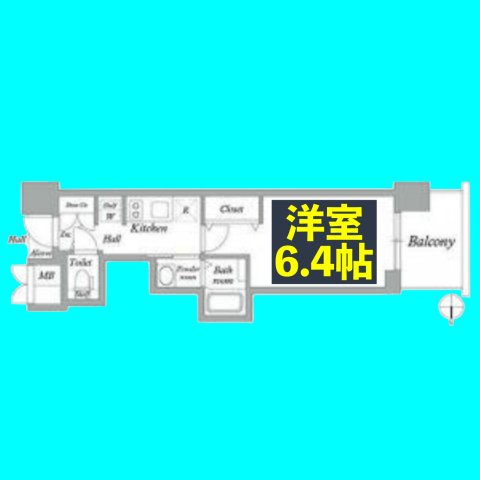 エステムコート名古屋平安通クチュールの間取り