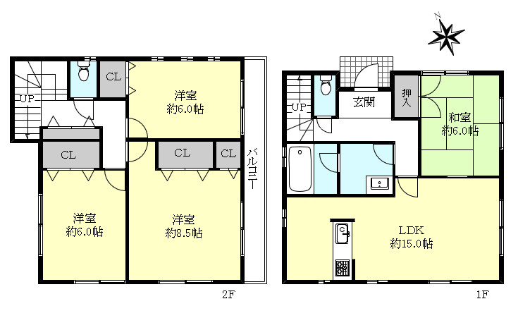 神戸市西区玉津町今津戸建の間取り