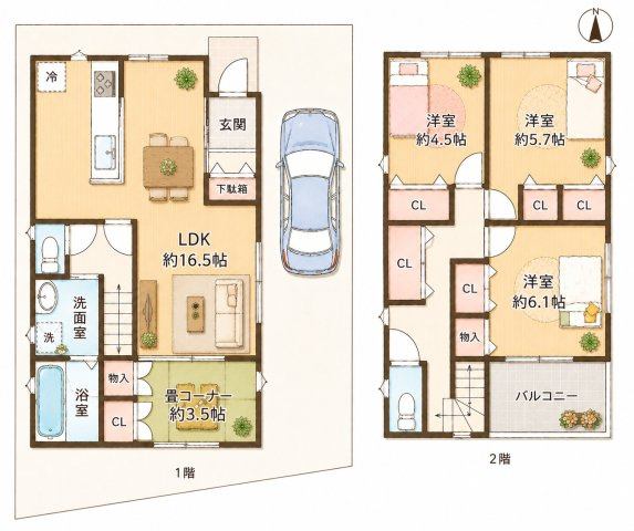 倉治6丁目　中古一戸建ての間取り|間取り図はいかがですか？ご希望を叶える間取りですか？リビングの広さは？水回りの位置は？カウンターキッチン？など色々な情報が集約されています。弊社ではリフォームなどのご相談も承っております。