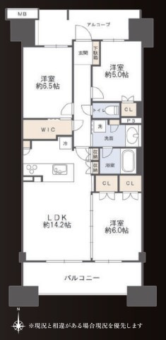 リバーフェイスの間取り|リバーフェイス：南向きにつき陽当り・眺望・通風良好！全居室収納・窓が付いた３ＬＤＫリノベーション物件は令和８年５月完成予定となっております！