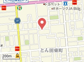 北見市とん田東町５８９番２、５８９番１３　売地の地図
