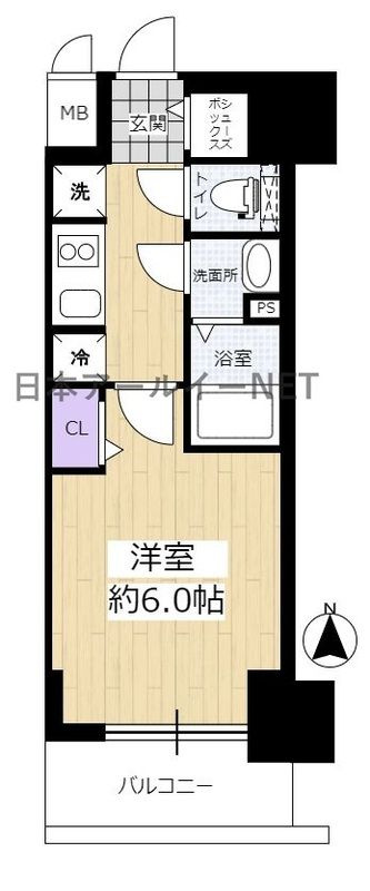 ララプレイス大阪新町ヴェレの間取り