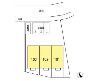 メゾンドール高野Ⅱの区画図
