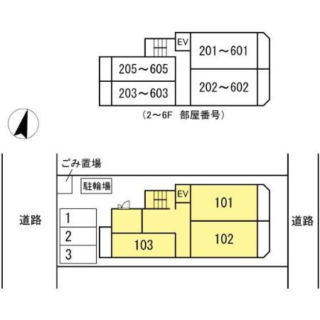 オリヴィエ宝町の区画図