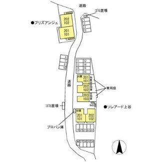 【区画図】 | ソレアード上谷　A棟