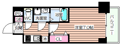 【間取り】 | S-RESIDENCE福島玉川Uno