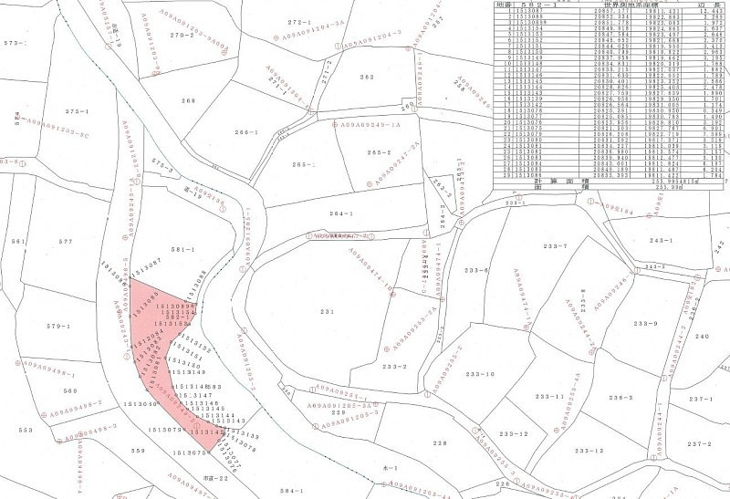 【清水小学校区】中通町売土地の区画図
