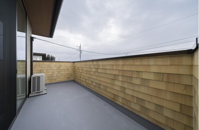 菊陽町原水のバルコニー
