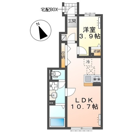 仮）牛久市田宮町新築アパートの間取り