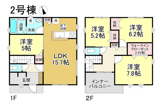 【同施工物件ご案内可】東浦町大字緒川字天白　全3棟の間取り