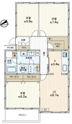 つつじヶ丘シティハウスの間取り