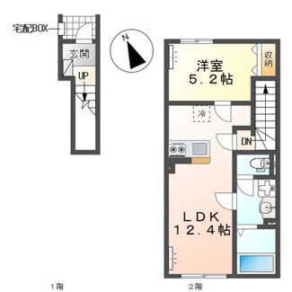 【間取り】 | 仮）牛久市田宮町新築アパート