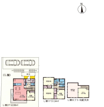 藤沢市西富第3期　新築戸建　全2棟L棟の間取り