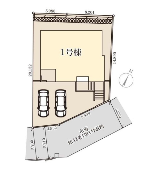 【区画図】 | 福岡市南区大平寺1丁目第2・平屋　1号棟（全1棟）【仲介手数料無料・0円】 | 区画図です。