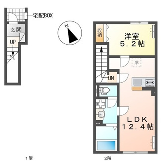 【間取り】 | 仮）牛久市田宮町新築アパート