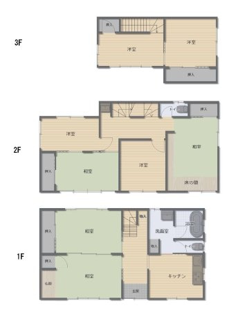 和歌山市作事丁・中古戸建・54783の間取り