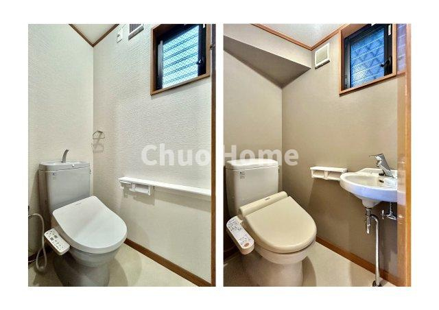 江戸川区東松本1丁目中古住宅のトイレ|【トイレ×2】 温水洗浄便座機能付きトイレ。温水洗浄便座は清潔にお使いいただくための大切なアイテムです。