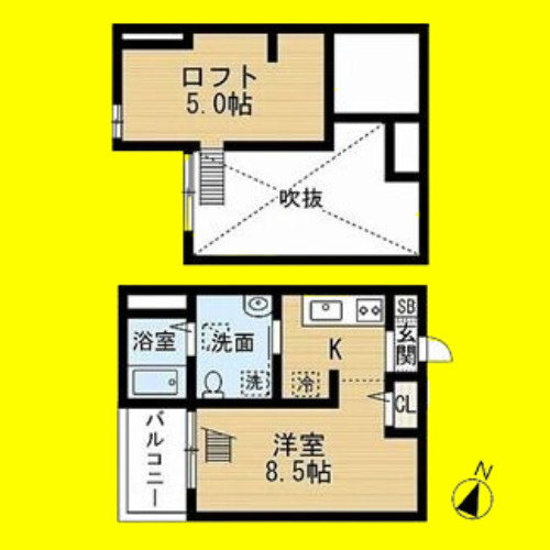 abisko　名古屋市賃貸　仲介手数料無料の間取り