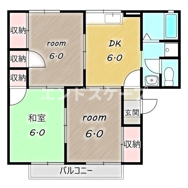 ラ・クレベールＡの間取り|高崎、前橋のお部屋探しはエンドスケープまで！お客様の理想お聞かせ下さい♪