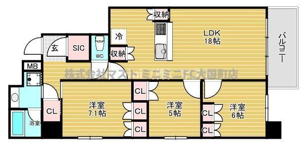 ブランシエスタ上本町の間取り