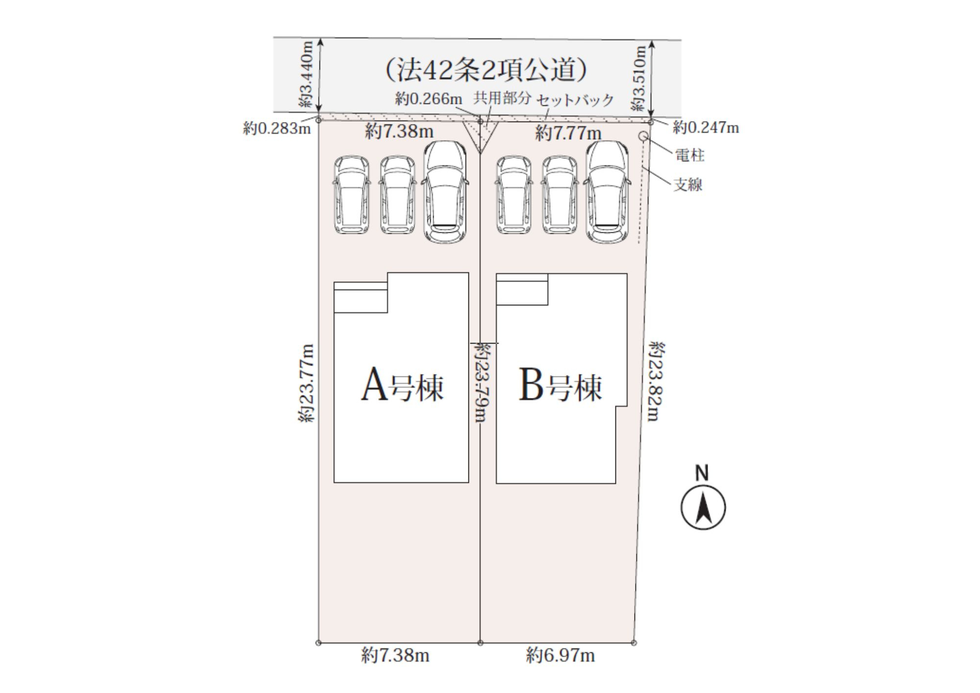清水町長沢618番　新築戸建　全２棟　B号棟　の区画図