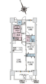【間取り】 | スプランディッド大阪NAMBA　LINE