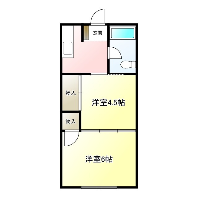岡本ハイツの間取り