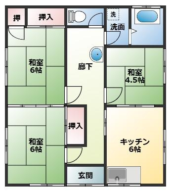 呼子借家の間取り