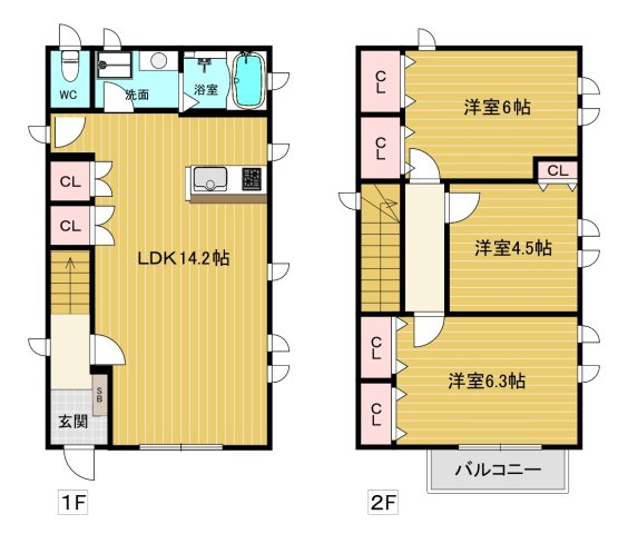 【間取り】 | 上甲東園６スパニッシュサウス