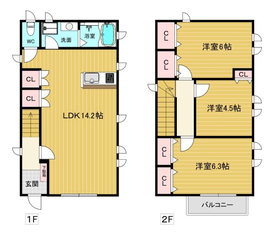 【間取り】 | 上甲東園６スパニッシュサウス