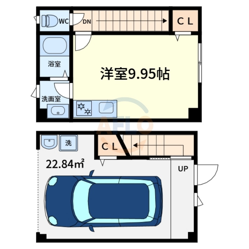 GARAGE HOUSE WOODSの間取り