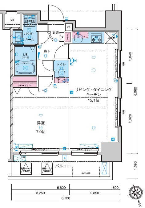 ジェノヴィア浅草駅前スカイガーデン の間取り