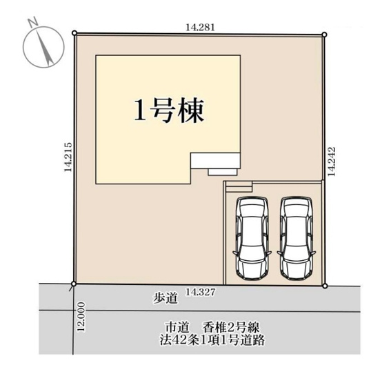 【区画図】 | 福岡市東区香椎台3丁目　1号棟（全1棟）【仲介手数料無料・0円】 | 区画図です。