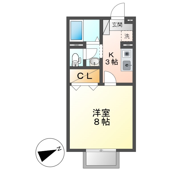 セジュールアレイAの間取り