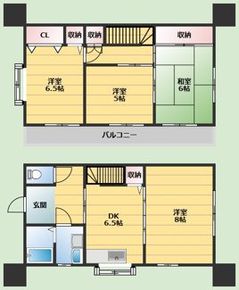 【間取り】 | 吹田市佐井寺1丁目テラスハウス