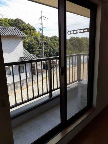 中土井ロングハイツのバルコニー