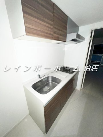 おしゃれな洗面独立☆２口のシステムキッチン☆のキッチン|別部屋。参考写真。