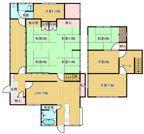 横手町一戸建の間取り