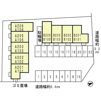【区画図】 | リビングタウン紀三井寺 A棟