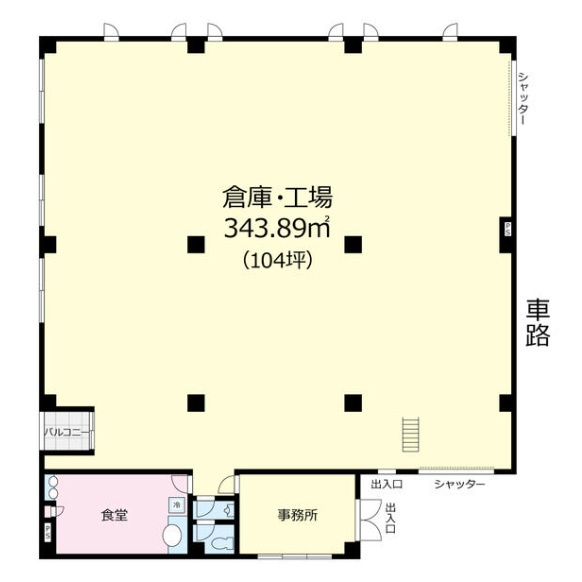 江戸川区小松川３丁目の工場の間取り