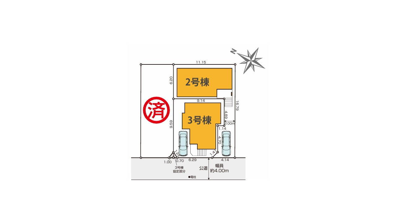 日野市多摩平１９期　全２棟　２号棟の区画図