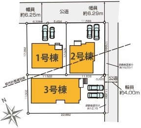 水戸市吉沢町　5期　新築戸建て　3号棟の区画図|区画図です♪