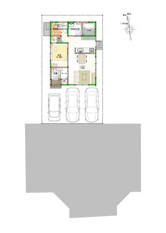 オール電化デザイナーズハウス高松市屋島西町建売⑤の間取り